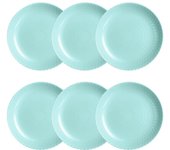 Platos Pampille de Luminarc – Juegos de 6 – Vidrio Opal en Varios Colores – Estilo Fresco y Actual