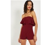 Mono Corto SENSE con Volante Decorativo y Escote Barco para Mujer