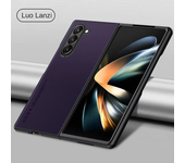 Carbon Fiber PU Leather Phone Case for Samsung Galaxy Z Fold 6 5 4 3 Fold6 Fold5 Fold4 Fold3 5G Hard Plastic Shockproof  Cover
