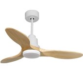 Ventilador de techo Reversible Termostato Dimable Wifi Motor DC Techos Inclinados Mando a Distancia Luz tres tonos Hypersilence Memoria