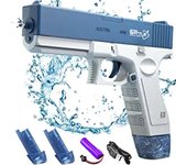 Pistola de agua eléctrica Glock automático soplador de agua natación juguete Azul 2 tanque de agua