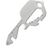 Stainless Steel Key Shaped Multitool Keychain Mini Multifunctional Screwdriver Bottle Opener Slotted Keychain Pocket Repair Tool