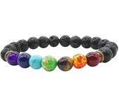 7 Chakra Lava Stone Diffuser Bracelet Multi Color