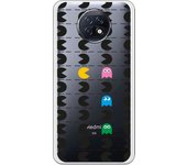 Funda compatible con Xiaomi Redmi Note 9T 5G - Patron Comecocos Negros Clear