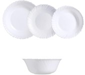 Luminarc Feston Vajilla Vidrio Opal 19 Piezas Blanca