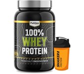FULLGAS - 100% WHEY - varios sabores - 1.8kg Concentrado de proteína de suero con materia prima Lacprodan® SP-8011 (Arla Foods). Alto contenido en proteínas, fácil disolución, sin azúcar añadido, sin gluten, 100% vegetariano y sin amino spiking.