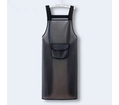 Waterproof Kitchen Apron Household PVC Oil Resistant Work Apron Transparent Black Dirt-Proof Cleaning Aprons