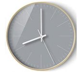 Reloj de pared dorado/gris 30,50 cm. akihaydeto