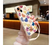Love Lucky Heart Phone Case for Oneplus Nord 3 2 9R 9 8T 8 7 7T Pro 6 5G Liquid Silicone Cover with Hand Strap