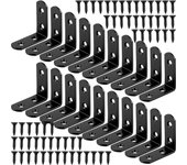 20 piezas soporte de montaje negro de ángulo recto soporte en forma de L soporte de ángulo 90 grados soporte de Metal de acero inoxidable 40*40mm