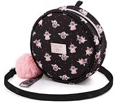 Oh My Pop Pug Round Crossbody Bag, Black