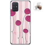 Tumundosmartphone Funda Gel Tpu para Samsung Galaxy A71 diseño Flores Vintage Dibujos