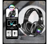 ONIKUMA Wired Stereo Gaming Headphones With Mic LED Lights for Gamer Headset