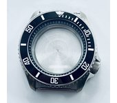 High Quality 42mm Silver Watch Case Black Blue Green Orange Ring Ceramic Bezel Fit NH34 NH35 NH36 NH38 NH70 NH72 Movement