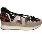 GIOSEPPO | Sandalias de Cuña Gioseppo Ludlow para Mujer – Zapato con Cuña Multicolor con Leopardo – Sandalia con Cierre de Lazo al Tobillo – Estilosas – Cuña Media y Cómoda – Versátiles – Modelo 74958-LUDLOW