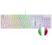 Mars gaming mk422 teclado gaming mecanico - switches antipolvo - iluminacion rgb - teclas doble inyeccion - anti-ghosting avanzado - multiplataforma - italiano - color blanco