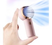 Mini ventilador de mano recargable, ventilador personal portátil de bolsillo, ventilador de enfriamiento USB de 500 mAh con 3 configuraciones de velocidad