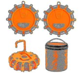 LED carretera bengalas Luces DE EMERGENCIA advertencia Seguridad disco faro intermitente Kit, redondo