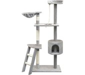 vidaXL RASCADOR PARA GATOS CON POSTE RASCADOR DE SISAL 150 CM GRIS