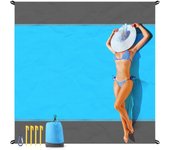 Manta de Playa resistant a la arena de gran tamaño, 79 ''× 83'', Tapete de Playa extragrande, Tapete de picnics portáril para Viajes, campamentos, senderismo, artículos Esenciales de Playa livianos, tapete familiar resistente a Agua de Nailon 210T