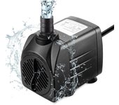 ZP Mini Bomba De Agua, Bomba De Agua Sumergible 25W 1800l/H 220V 1,5 m Motor Sumergible Sin Escobillas Bomba Ajustable Para Fuentes De Mesa, Estanques De Acuario, Jardines Acuáticas Y