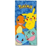 Toalla de playa Pokémon Pikachu Salamèche Bulbizarre Carapuce, 70 x 140 cm, 100% microfibra, 250 GSM，Toalla de Piscina Grandes para Niños y Adultos，Toalla de microfibra para playa y piscina Pokemon de Tamaño 70x140 cm