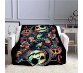 Horror Corpse Bride Blanket Soft Warm Throw Blanket for Bed Sofa Queen Size Halloween Decor Scary Movie Blanket Birthday Gifts
