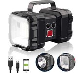 Double Head Handheld Searchlight USB Rechargeable LED Super Bright Flashlight 10000mAh High Power Floodlight For Fishing Camping