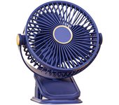 Ventilador Recargable Extensible Plegable Blanco, Ventilador de pie y de Mesa with 4 NIVEL DE Velocidad, 2 Baterías incorporadas, total 7200 mAh, Altura Regulable, Carga Via USB para Hogar, Cama, oficina y Escorio, Blanco