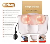 Airbag Traction Neck Massage Pillow Cervical Waist Back Shoulder Shiatsu Kneaded Multifunctional Hot Compress Relaxation Gift