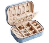 Caja de almacenamiento de joyas de Doble Capa, adoptado para conservar pendientes, anillos, Plumas, Collares