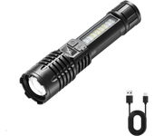 High Power Led Flashlight Portable Rechargeable Led Lamp Telescopic Zoom Torch Light Camping Hand Lantern