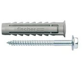 Blíster FISCHER 8 unidades taco nylon SX Plus + tornillo 10x50mm