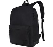 Mochila Ligera E informal para portátil para hombre y Mujer, mochila Clásica PARA LA Universidad, Viajes y Trabajo (Negro Complete)