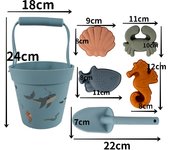 Juguetes de playa Juguetes de silicona para niños Juego de herramientas de excavación de arena