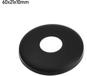 New Black Shower Faucet Decorative Cover Chrome Finish Stainless Steel Water Pipe Wall Covers Bathroom Accessories