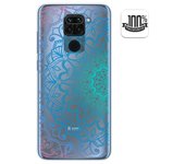 Tumundosmartphone Funda Gel Transparente para Xiaomi Redmi Note 9 diseño Mandala Dibujos