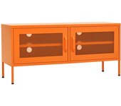 Mueble para TV de acero naranja 105x35x50 cm