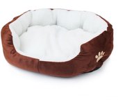 Cama para mascotas para Gatos y Perros Pequeños y medianos, canasto con Juguetes Redondo U ovalado en forma de donut, Cama nest para mascotas, Azul, 50x40