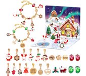 2025 Christmas Advent Calender Gift Box Creative DIY Snowman Santa Claus Bracelet Countdown Calendar Box for Girls New Year Gift