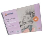 BLOC PAPEL RECLADO GRIS A4 80GR. 60 HOJAS MICHEL