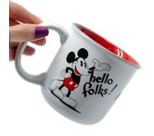 MICKEY MOUSE - Taza Cerámica Desayuno Capacidad 315ML DISNEY - Hello Folks - Producto Oficial 90 Años DISNEY  CAJA REGALO