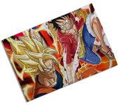 PUZZLE DE 24 PIEZAS LUFFY VS GOKU ANIME SHONEN rompecabezas puzle para adulto battle onepiece dragonball