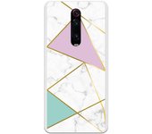Funda compatible con Xiaomi Mi 9T (Redmi K20) - Be Unique Funda Gel mármol colores franja dorada