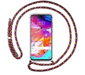 Tumundosmartphone Funda Transparente con Cordón para Samsung Galaxy A70 - Protección Antigolpes