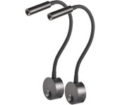2pcs светильн Hotel Bedside Working Study Reading Wall Lamp sconces 3W Book Lamp Night light fixtures Spot LED EU US Plug Cord