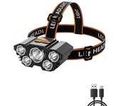 Linterna Frontal LED Potente 5/11 Con Batería 18650 Recargable Por USB Para Camping Y Pesca Luz De Escenario Exterior Impermeable