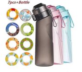 Flavored Water Bottle With 7 Flavour Pods Air Water Up Bottle Frosted Black 650ml Air Starter Up Set Water Cup For Camping Sport Kr
