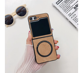Magsafe Case for Samsung Z Flip 5 4 Matte PU Leather for Samsung Galaxy Z Flip 3 4 5 Fold 5 Magnetic flip5 Skin Feel flip4 Cover