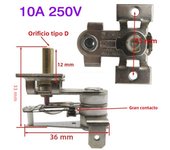 AC 250V 10A 16A High Temperature Switch Oven Thermostat Home Bimetallic Heating Accessories Electric Heater Replacement